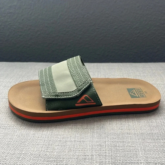 Reef Kids Ahi Slide Sandals, tan/olive - Picture 5 of 7